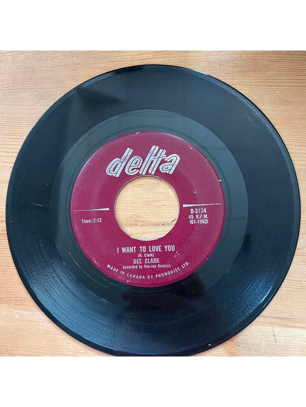 Dee Clark - I want to Love You/Raindrops 45rpm VG+ R08